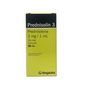 PREDNISOLIN 3+JERINGA DF 10ML SOLUCION ORAL 3MG/1ML FRASCO X 50 ML